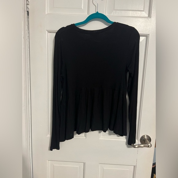 Ribbed peplum top - Picture 4 of 5